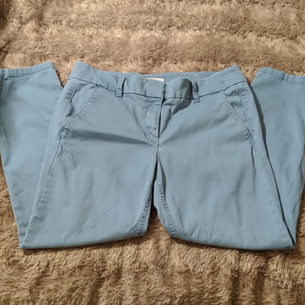 Ann Taylor Loft cropped pants light blue